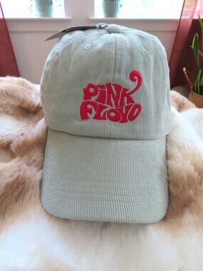 NWT Pink Floyd sage green corduroy embroidered hat